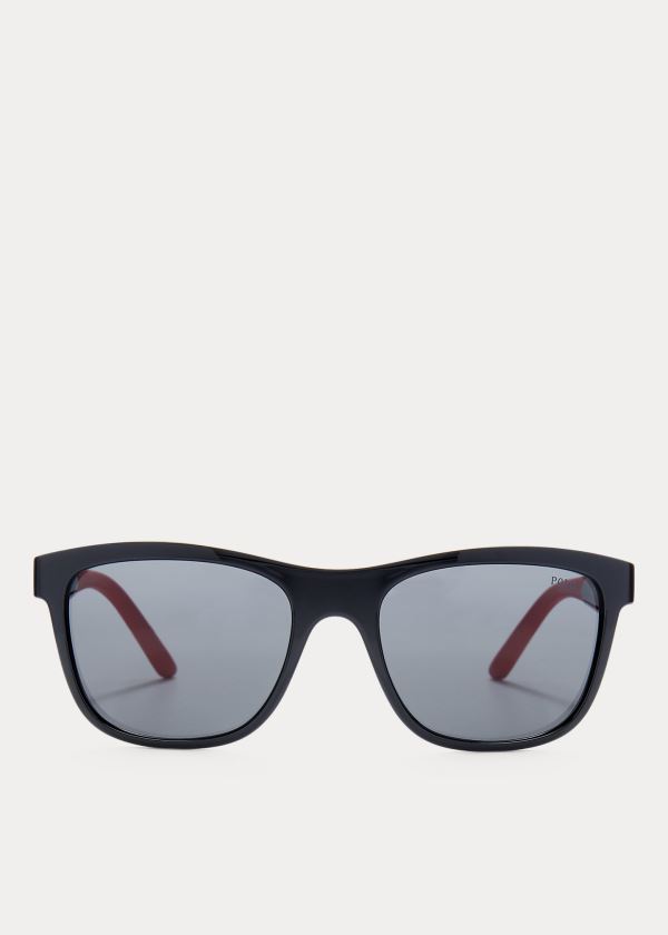 Gafas De Sol Polo Ralph Lauren Hombre Negros - Rubberized Square - YDSTK9534